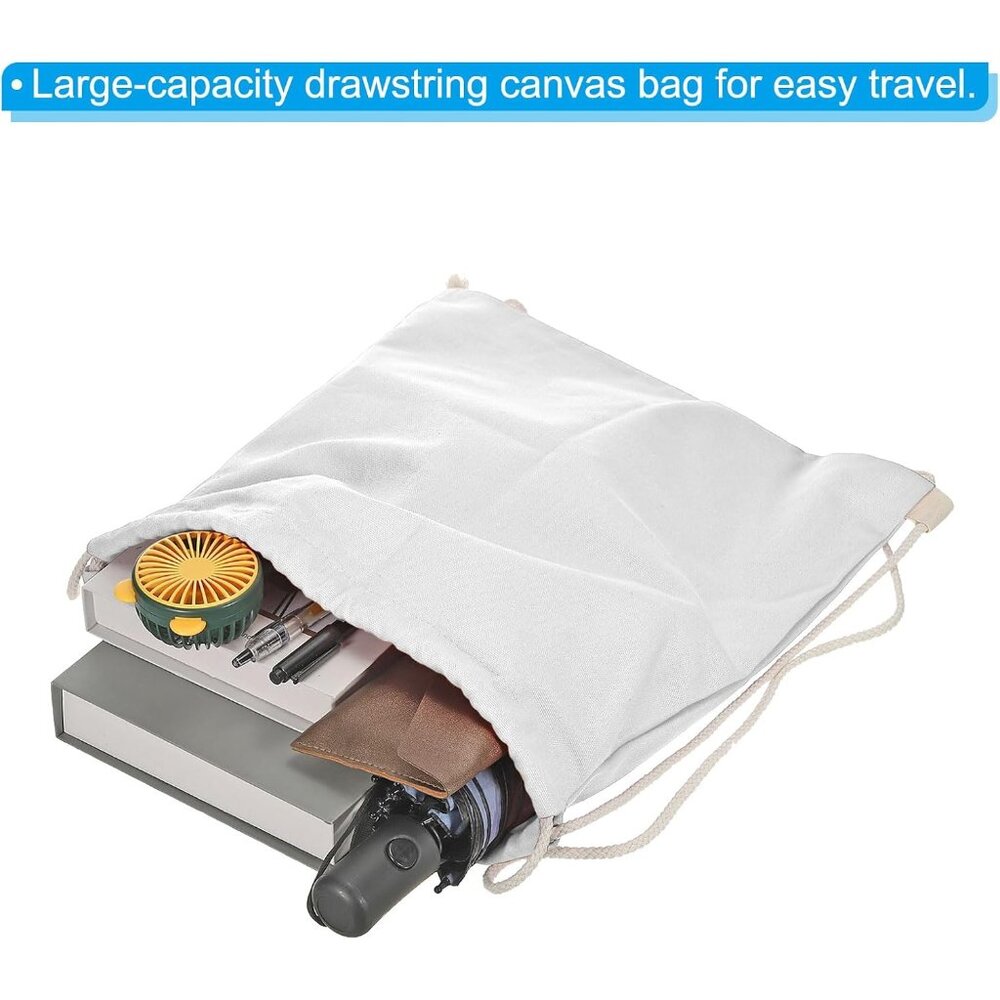 Customizable Foldable Cotton Drawstring Backpack … - image 3